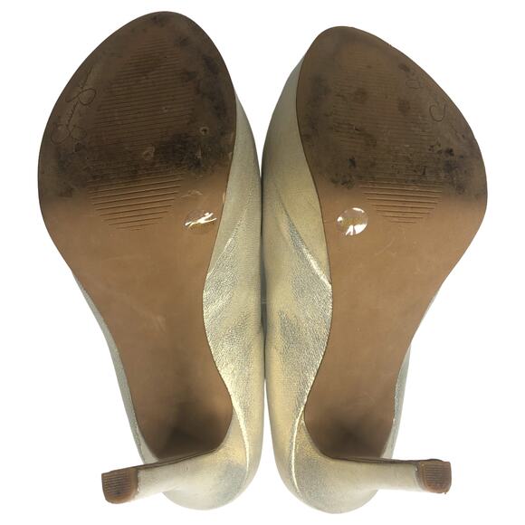 Jessica Simpson Slate/Deco Metallic Waleo Platform Heels - Size 8.5 - Women - Picture 11 of 13